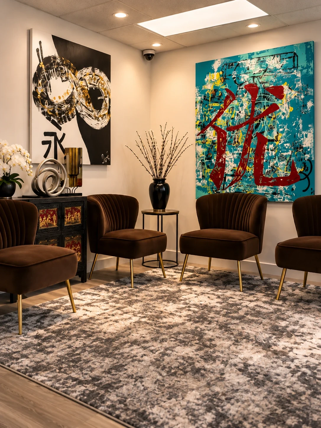 Patient lounge and artwork